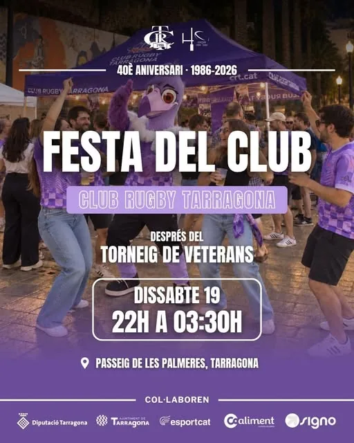Publicación del Club Rugby Tarragona: Festa del club