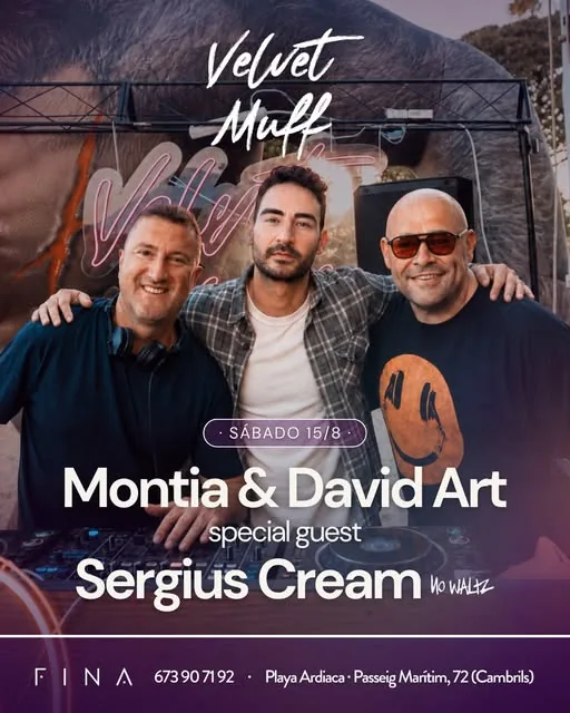 Cartel Velvet Muff con Montia, David Art y Sergius Cream