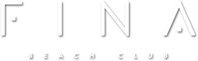 Logotipo de Fina Beach Club sobre fondo negro