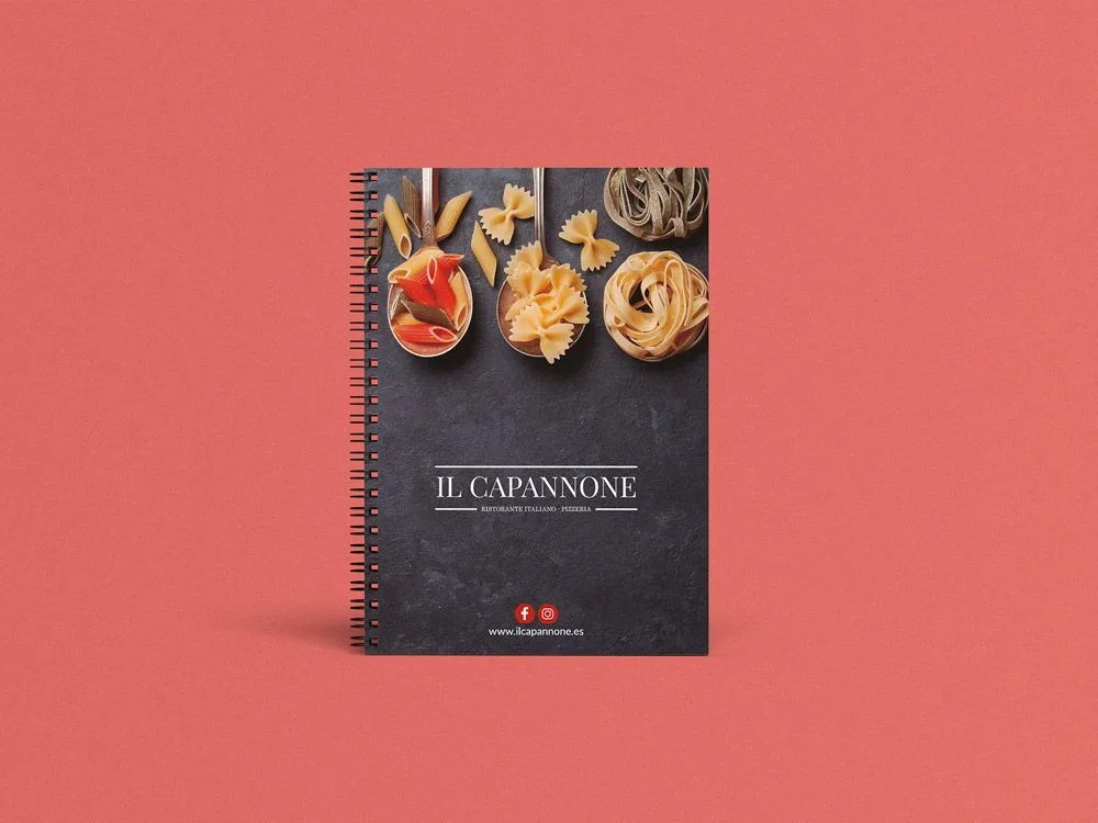 Portada de la carta de Il Capannone