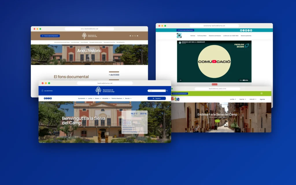 Las cuatro webs del Ayuntamiento de la Selva del Camp