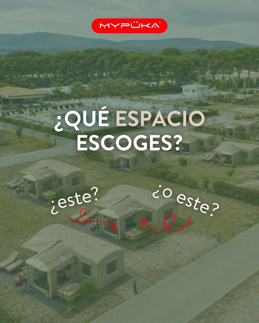 Publicación «¿Qué espacio escoges?» comparando dos zonas de un camping