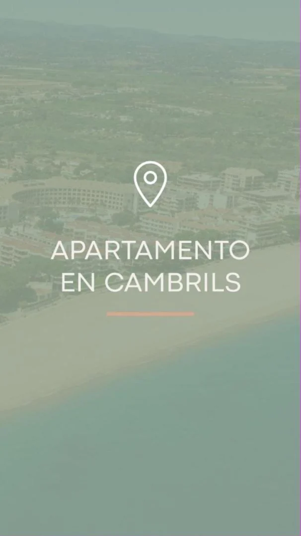 Portada del reel Cambrils en familia sobre un apartamento en Cambrils