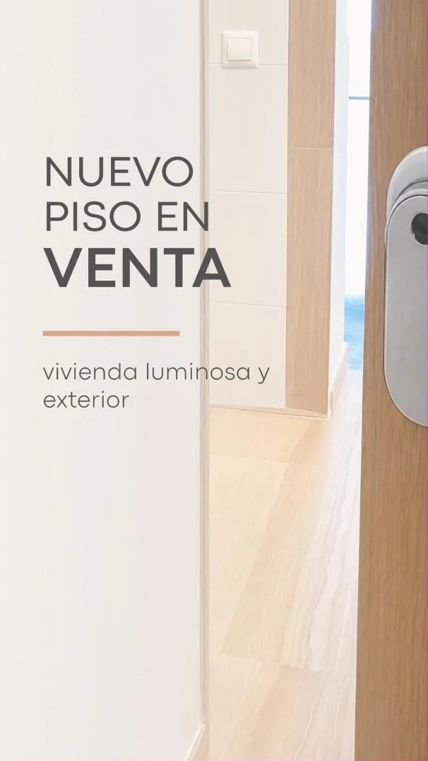 Portada del reel Un nuevo piso en venta, luminoso y exterior