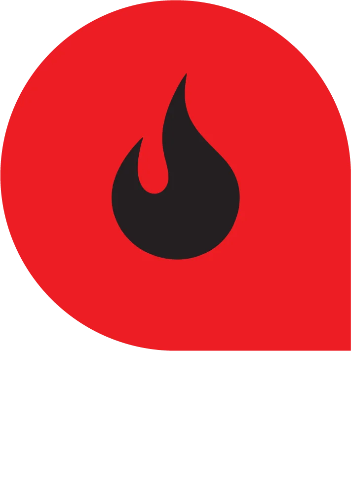 Símbolo de Quincho en rojo y negro